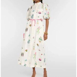 Alemais embroidered linen shirt dress (4US) but runs large